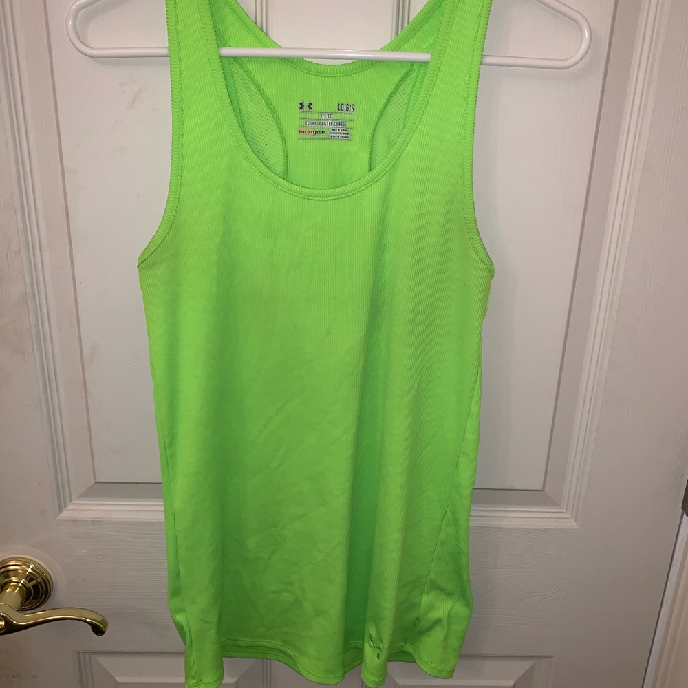 Under armour Neon green/yellow fitted tank